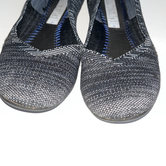 Rothy’s Birdseye Round Toe Flat Marled Black / Grey